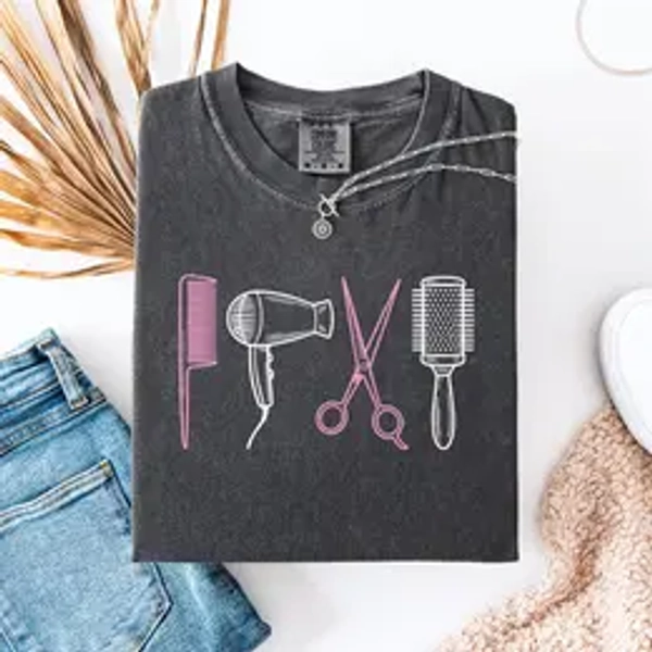 Hairstylist Shirt | Trendy Hairdresser Salon Tee | Gift for Hair Stylist | Cute Aesthetic Barber Hairapist Shirt for Her