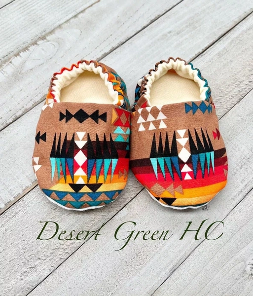 Southwest Baby Shoes, Aztec Soft Sole Crib Booties, Baby Shower Gift