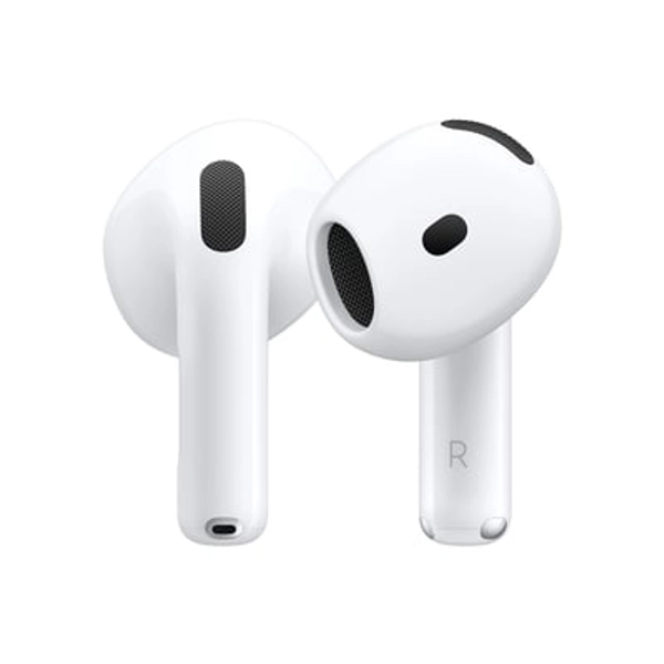 Apple AirPods 4 Wireless Earbuds, Bluetooth Headphones, with Active Noise Cancellation, Adaptive Audio, Transparency Mode, Personalized Spatial Audio, USB-C Charging Case, Wireless Charging, H2 Chip With Active Noise Cancellation Without AppleCare+