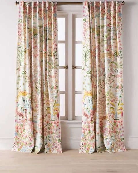 Tales Menagerie Printed Curtain