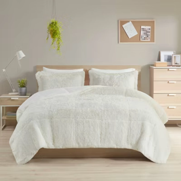 Intelligent Design Leena Shaggy Faux Fur Comforter Mini Set