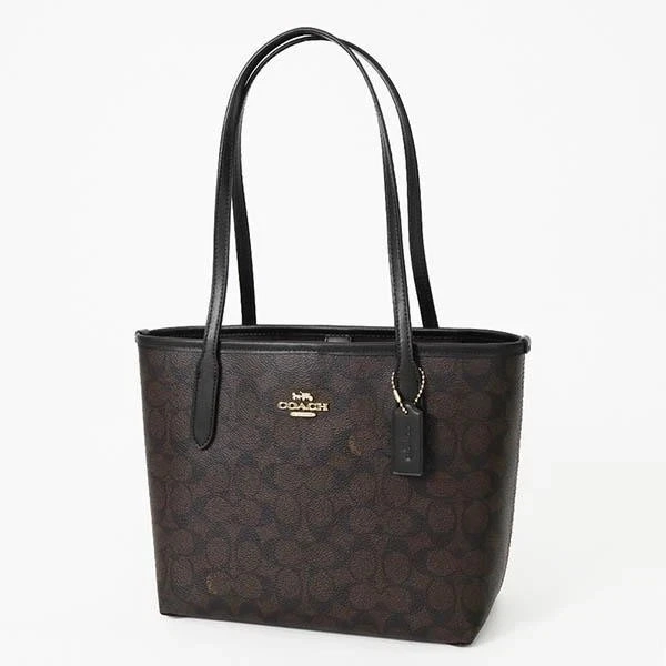 COACH Small City Tote Bag In Signature Canvas CU759 Outlet NEW