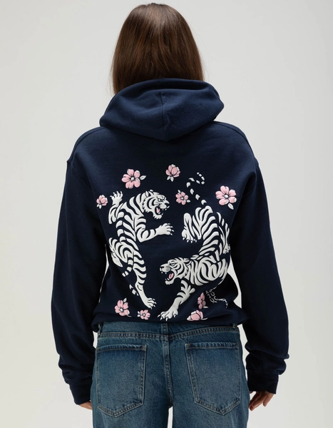 RIOT SOCIETY Tigers Womens Hoodie - NAVY