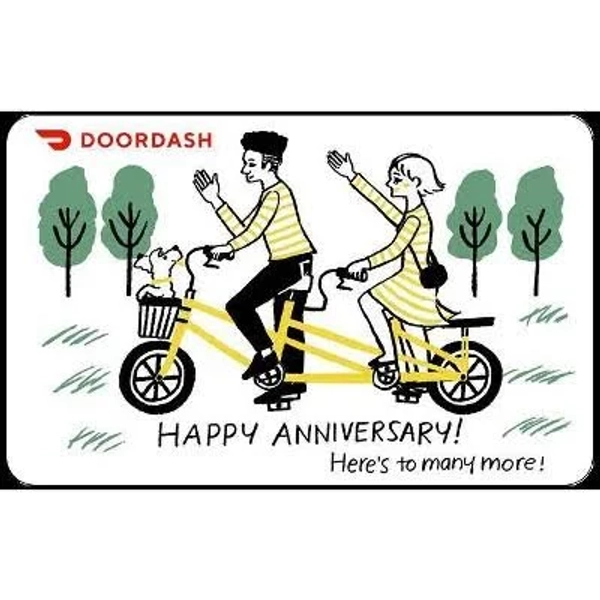 Doordash Anniversary Gift Card