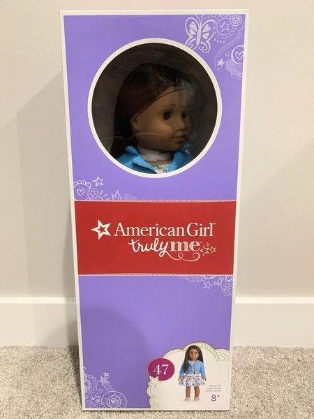 American Girl Truly Me #47-Dark Brown Straight Hair, Brown Eyes-NIB