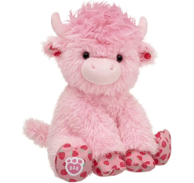 Strawberry Highland Cow Stuffed Animal