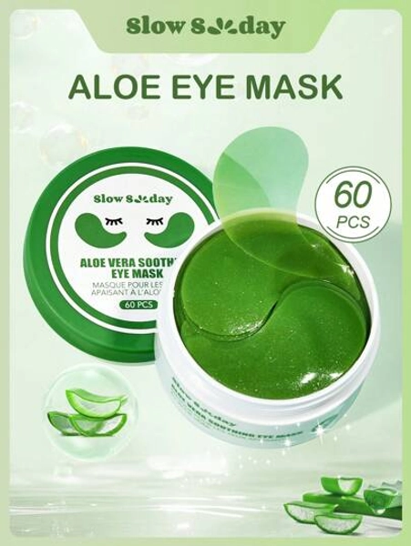SlowSunday Aloe Vera Soothing Eye Mask, 30Pairs, Eye Patch, Korean Skincare, Aloe Vera Extract & Sodium Hyaluronate, Diminish Eye Bags, Improve Dark Circles, Tighten The Skin, Brigheten Eye Contour, 
For Winter, Skin Care, Y2K, For Thanksgiving, Christmas, New Year, Christmas Gifts, Thank You Gift