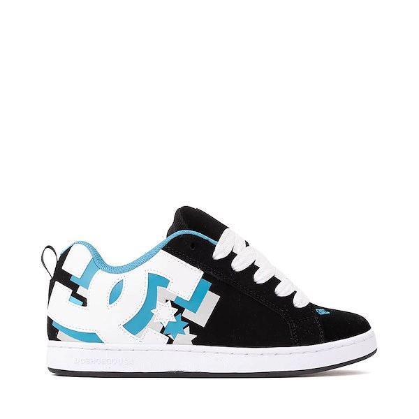 Womens DC Court Graffik Skate Shoe - Black / White / Teal