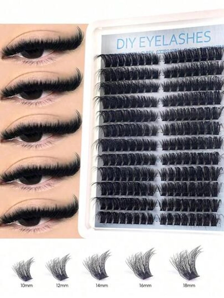 Clusters D Curl High Capacity Individual Eyelashes For Beginner And Professional DIY At Home, 80D+100D Mix Style Segmented Eyelash Book For Different Eye Makeup, Soft And Natural, Long Lasting Wispy Lash Extensions, Large Capacity Using Eyelashes Books Cute And Chic Curling Fake Lashes For Enlarge Eyes, Suitable For Daily Outings, Travel, Photography, Gatherings, Weddings, Music Festival And Makeup Lash Clusters, Eyelash Clusters, Individual Eyelashes, Lashes, Fake Lashes