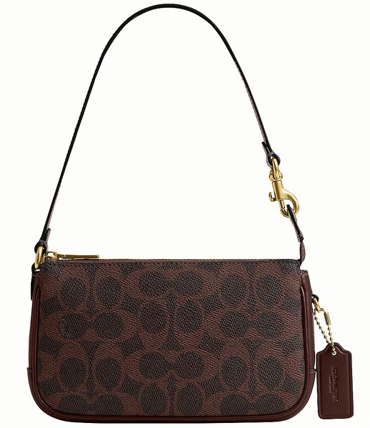COACH Plaza 18 Signature Canvas Shoulder Bag