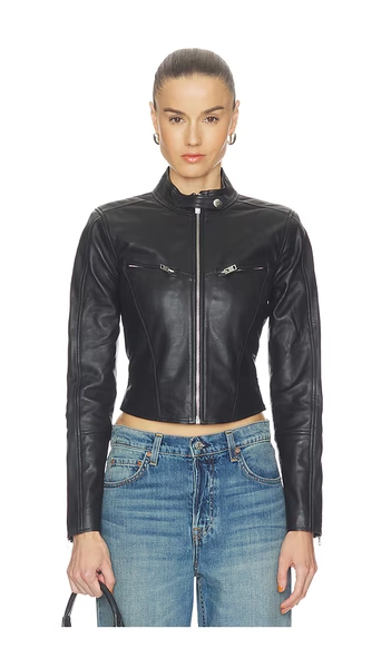 Danica Leather Racer Jacket