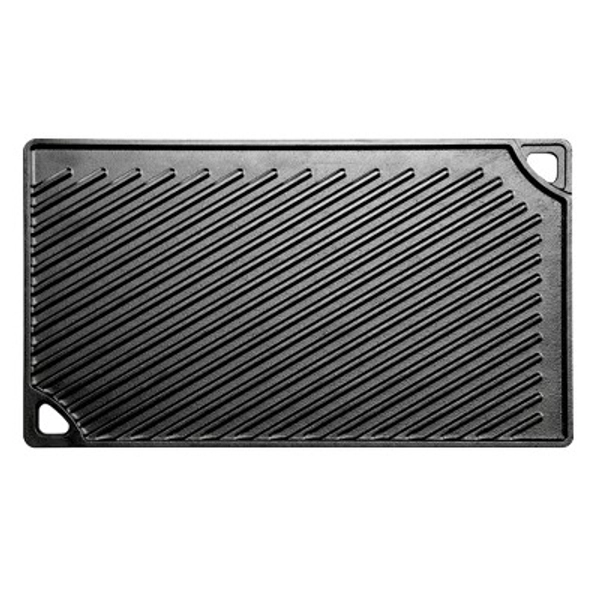 Lodge 16.75" x 9.5" Cast Iron Reversible Griddle: Preseasoned, Even-Heating, Nonstick, Induction & Oven Safe Grill Pan