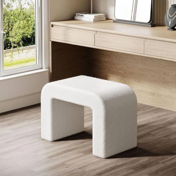 BYBLIGHT Gray Makeup Vanity Stool