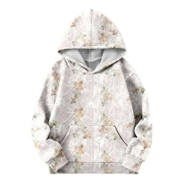 MLQIDK Tqwqt Camo Hoodie Kids Long Sleeve Maple Leaf Print Cute Sweatshirts Drawstring Pullover Girls Hoodies Kids 5-6 Years, Kids Unisex, Beige