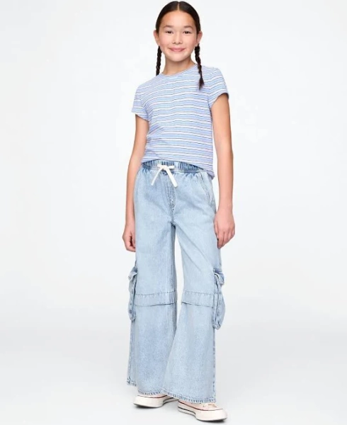 Gap Girls' Tie-Dye Ultrasoft Denim Pants