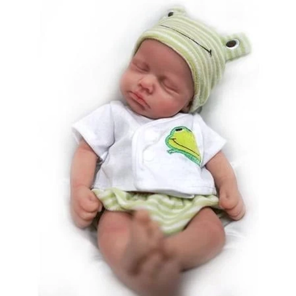 12 Inch Reborn Baby, Full Silicone Baby,Lifelike Closed Eyes Sleeping Cute Baby Boy Realistic Newborn Doll Real Life Doll The Look Real