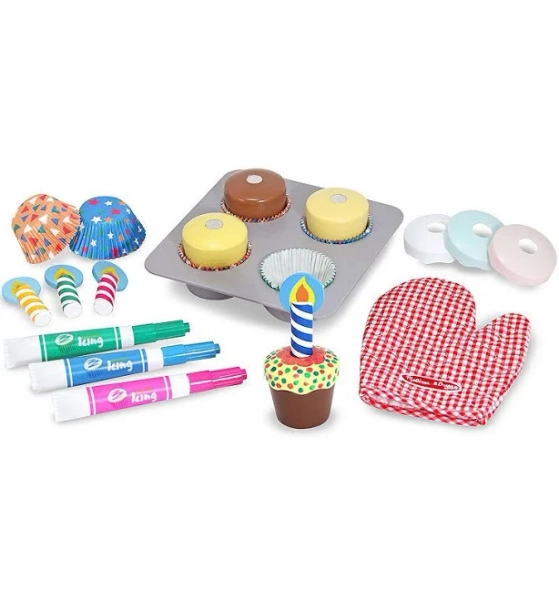 Melissa & Doug Bake & Decorate Cupcake Set