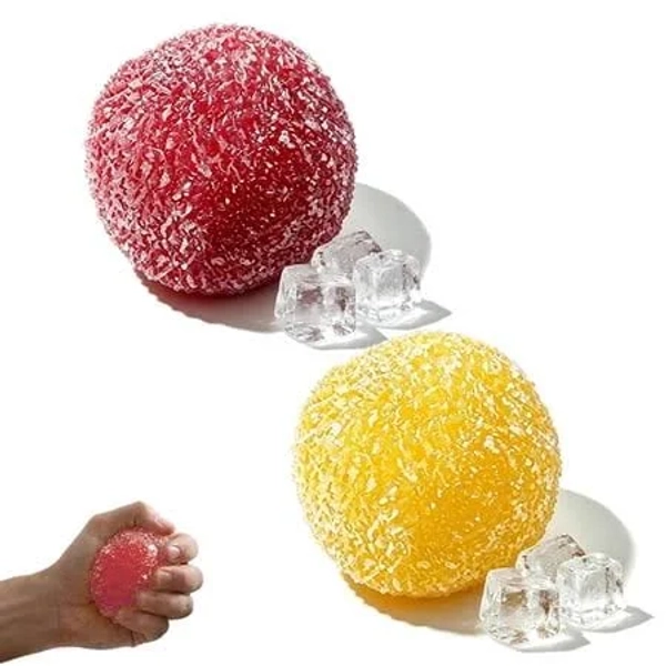 2pcs Crunchy Squishy Stress Ball, Waxberry Moldable Crunchy Stress Balls, Brown