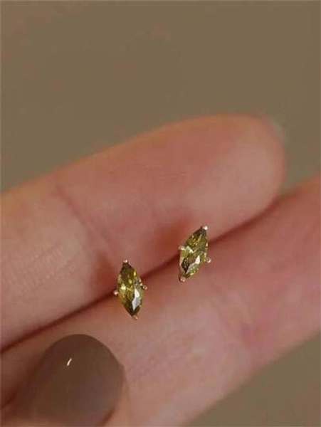 1 paio Orecchini a bottone alla moda zirconia cubica decorato per donne per decorazione quotidiana