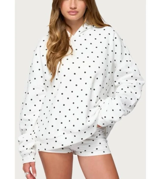 Edikted Women's Chelsie Polka Dot Hoodie