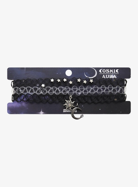 Cosmic Aura Celestial Tattoo Choker Set