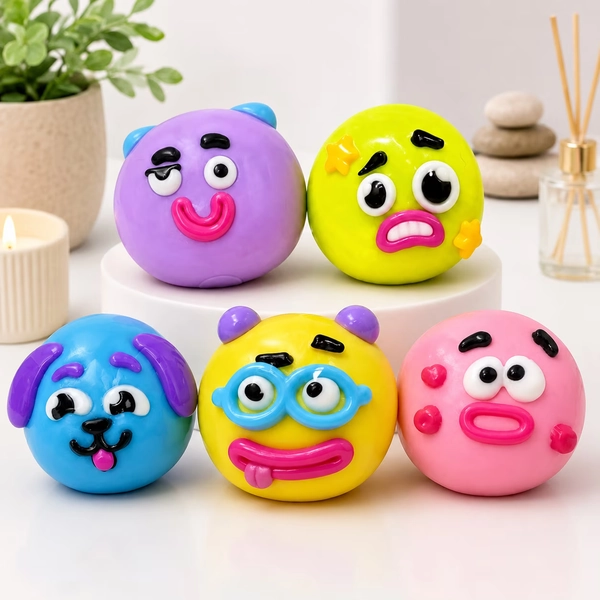 Silicone Face-Changing Squishy Stress Balls 2-Pack, Squeeze & Swap Expression Sensory Toys, Anxiety Relief Fidget Toys, Cute Decompression Toys ，A+B - Walmart.com