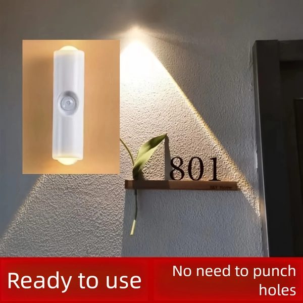 Oppladbar RGB-fargeendring LED-vegglampe med bevegelsessensor, magnetisk base og kattøyedesign - USB-drevet under-skapbelysning for hjemmekontor, ingen ledninger nødvendig, oppladbar vegglampe, ambientbelysning, moderne belysning, holdbar plast