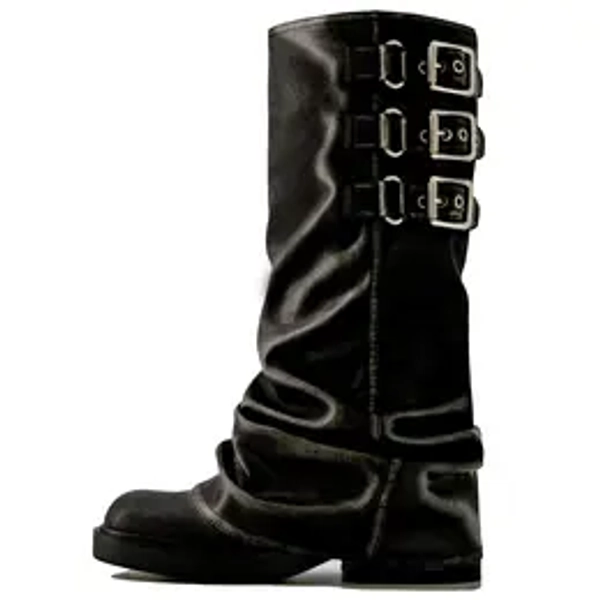 Square Toe Motorcycle combat melania Bota Comfort Walking Shoes FootwearParent Riding boots