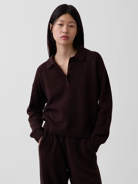 CashSoft Relaxed Polo Sweater | Gap