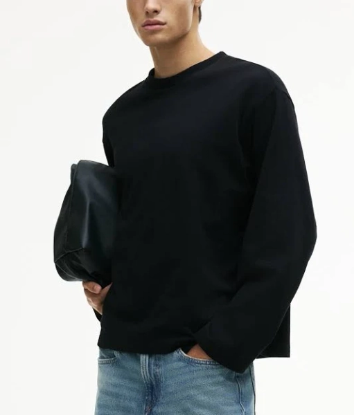 H&M Men's Oversized Long-Sleeved Jersey Shirt