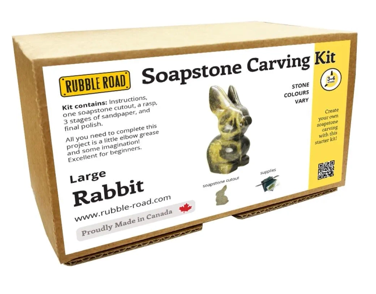 Rabbit Soapstone Carving Kit - Large