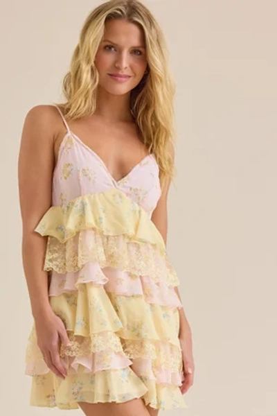 
        Lelani Mini Dress in Pink & Yellow | Altar'd State
    