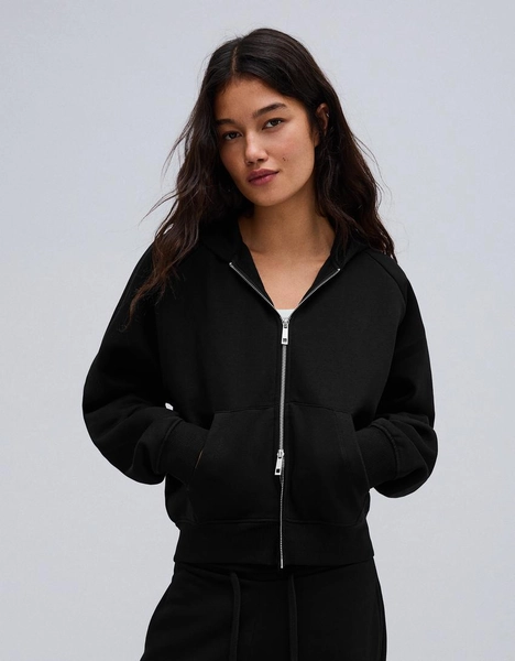 Veste à capuche zippée en molleton