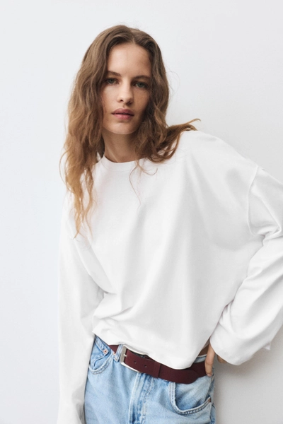 T-shirt boxy manches longues