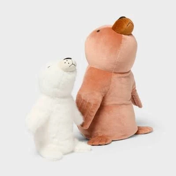 Pillowfort Seal and Baby Weighted Plush Kids' Throw Pillow