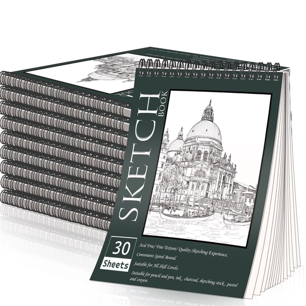 OSIMIG 10 Pack Sketch Pads, 8.5" x 11", 300 Pages, 10 Count - Walmart.com