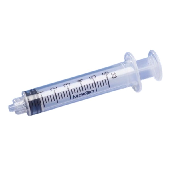 Monoject SoftPack Syringe,  Luer-Lock Tip, Without Needle6 mL - Box of 100