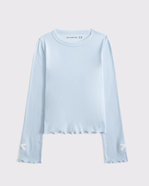 long-sleeve bow tee