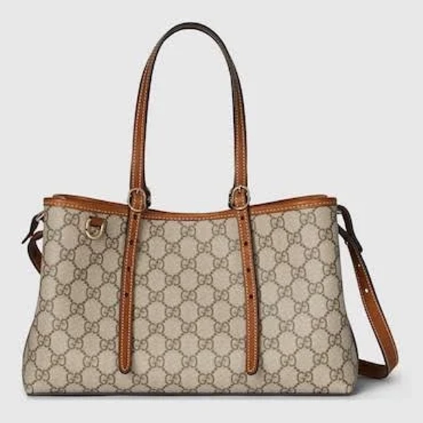 Gucci Gg Emblem Canvas Tote Bag