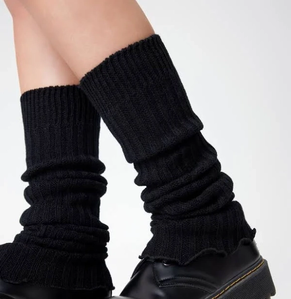 Preppy Countryside Acrylic Fiber Knit Thermal Leg Warmers