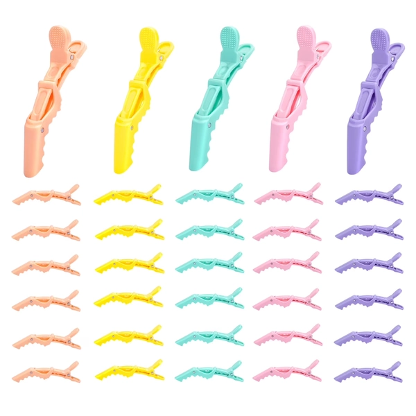 30 Pcs Alligator Hair Clip for Styling Sectioning - Salon Hair Clip for Thick Hair, Plastic Hair Styling Clip with Wide Teeth & Double-Hinged Design - Walmart.com
