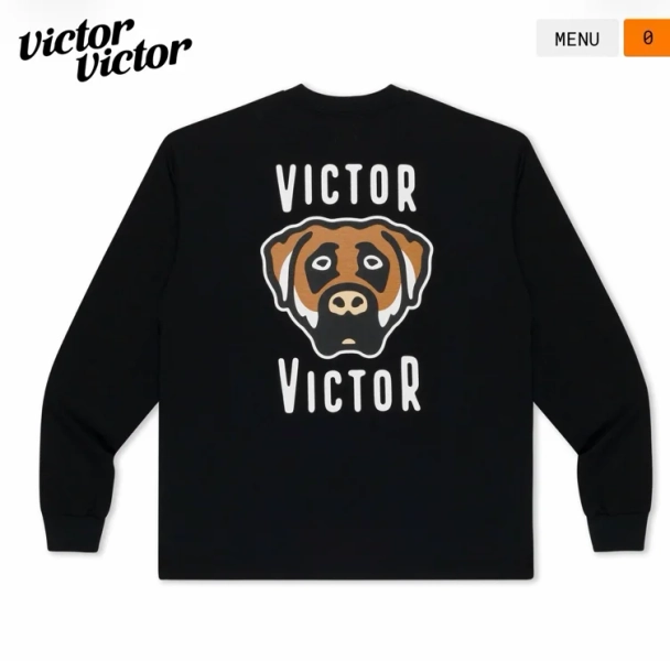 DOG LOGO LONGSLEEVE T-SHIRT (BLACK)