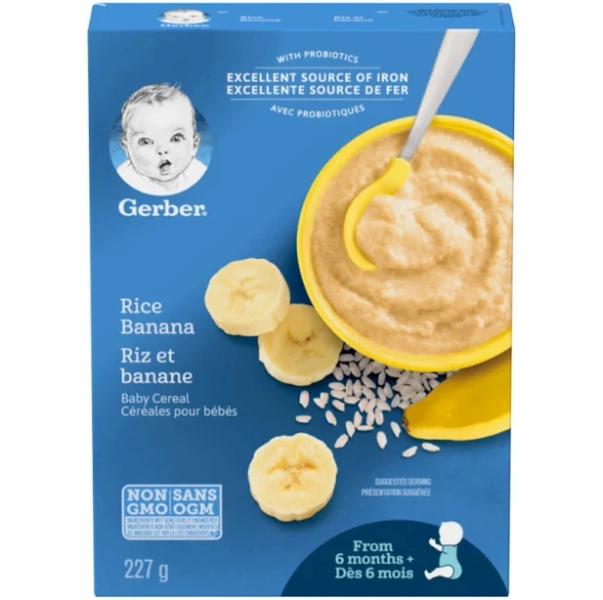 Gerber Stage 2 Rice Banana Baby Cereal