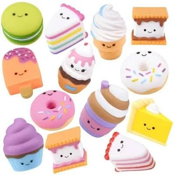 Artcreativity Rubber Sweet Treats Food SquishyToys Set of 50
