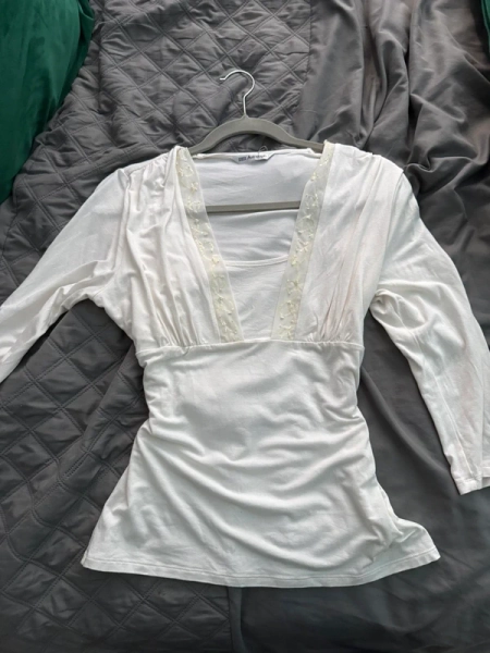 vintage 2000s quarter sleeve top