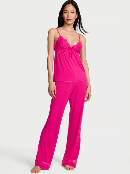 SoSoft™ Modal Lace-Trim Cami & Pants Set