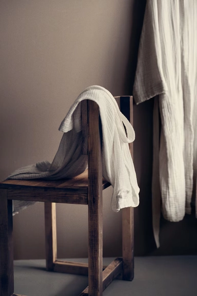 Muslin dressing gown - White