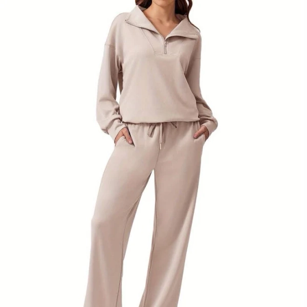 Women's Oversized Sweatshirt and Wide Leg Sweatpants 2 Piece Set