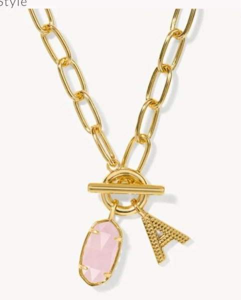 Ellie letter link and chain necklace 