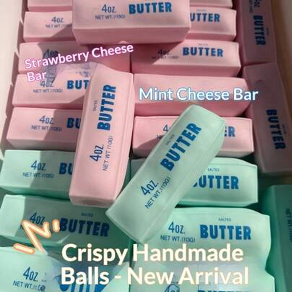 1PC-Crispy Butter Stick, Voice-Controlled Stress Relief Handmade Ball, Popular Butter Stick, Realistic Food Toy Stress Relief, Squeeze Vent Toy-Birthday Gift-Surprise Gift-Holiday Gift-Best Gift-Gift-Christmas Gift-ASMR Voice-Controlled Toy - Size Pink